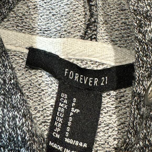FOREVER 21 Dark Grey Full Zip Hoodie Women Size Small - Picture 3 of 3
